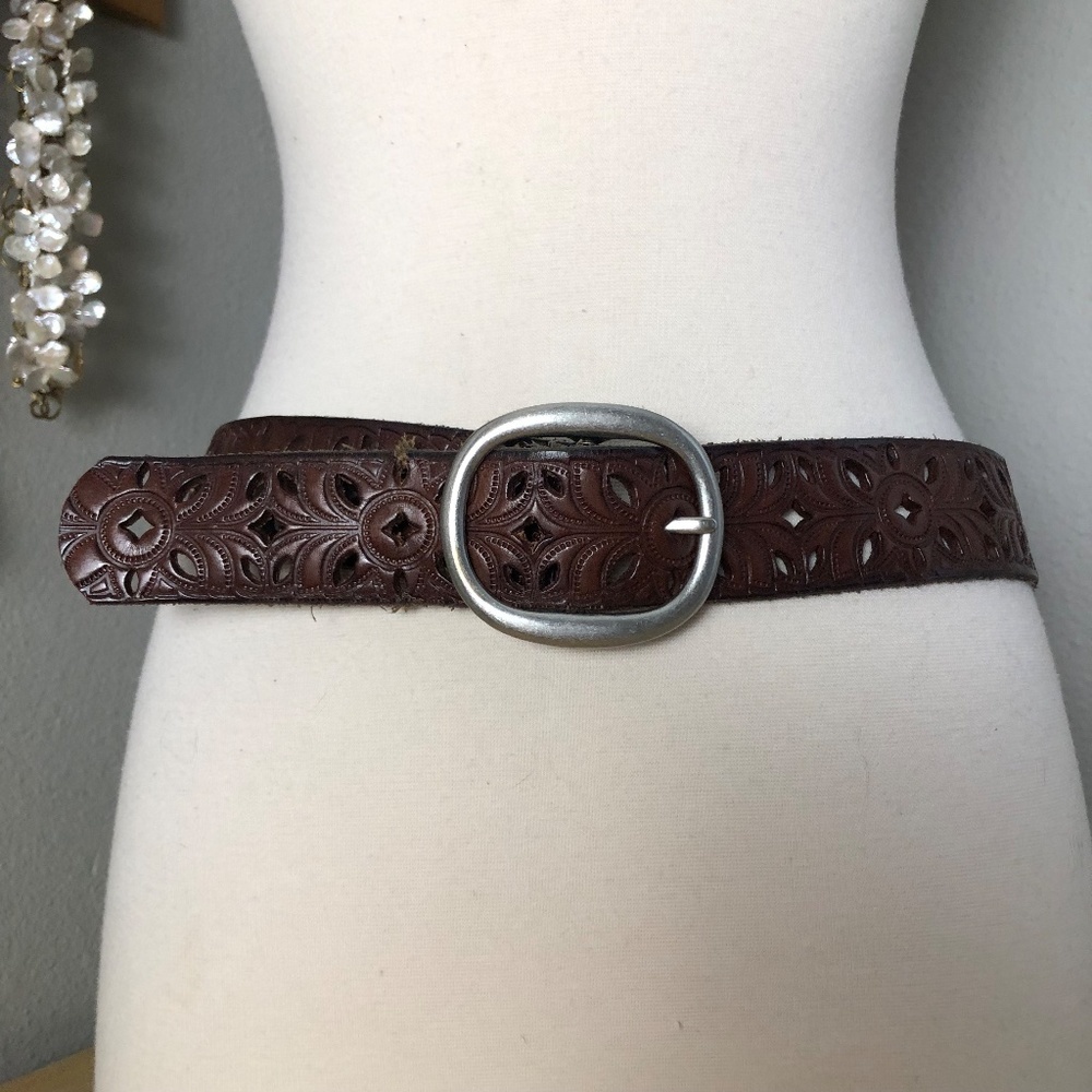 FOSSIL Tooled Leather Belt
